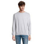 Branded Round-Neck Sweatshirt in Grey