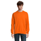 Branded Round-Neck Sweatshirt in Orange