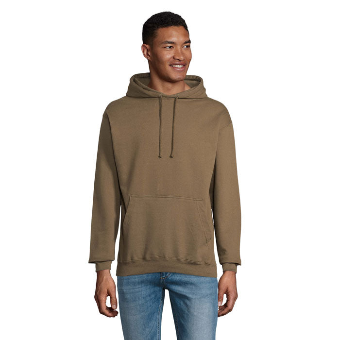 Branded Recycled Pullover Hoodie in Green