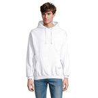Branded Recycled Pullover Hoodie in Grey