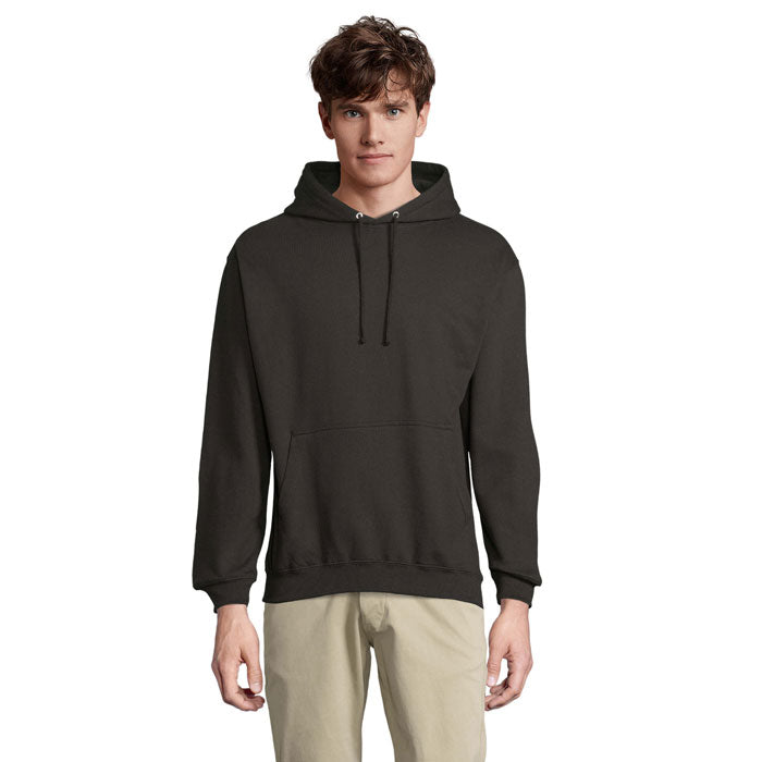 Branded Recycled Pullover Hoodie in Black