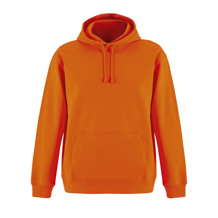Branded Recycled Pullover Hoodie in Orange