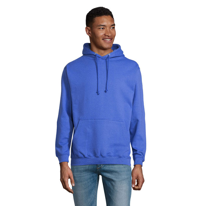 Branded Recycled Pullover Hoodie in Blue