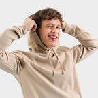 Branded Recycled Pullover Hoodie in use
