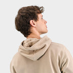 Branded Recycled Pullover Hoodie in use
