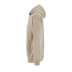 Branded recycled pullover hoodie, side view