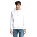 Branded Recycled Pullover Hoodie in White
