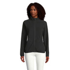 Branded Women's Microfleece Zip Jacket in Black