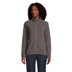 Branded Women's Microfleece Zip Jacket in Black