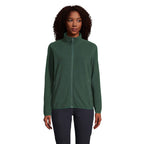 Branded Women's Microfleece Zip Jacket in Green