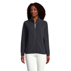 Branded Women's Microfleece Zip Jacket in Blue