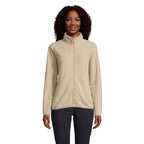 Branded Women's Microfleece Zip Jacket in Brown
