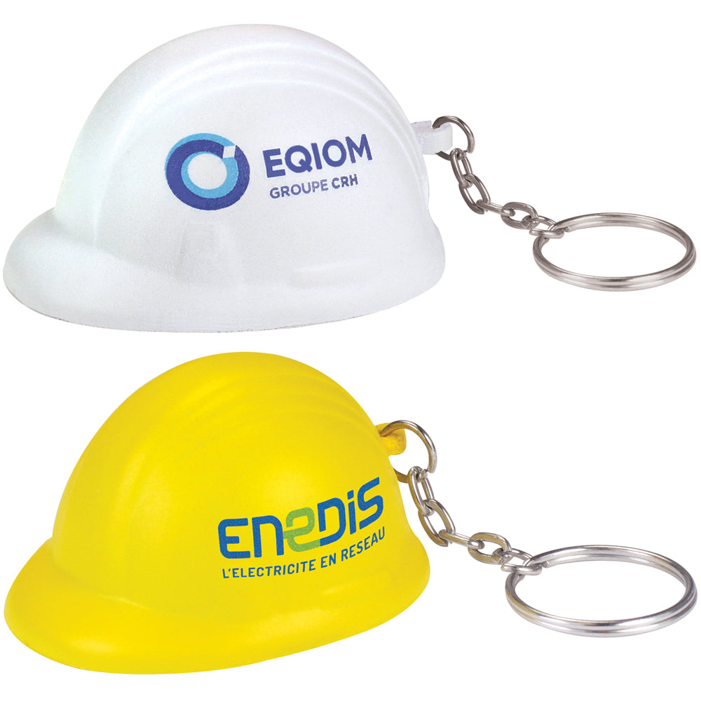 Branded Hard Hat Stress Toy Keyring