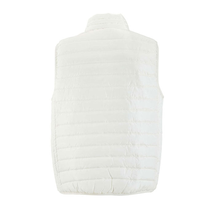 Branded men's lightweight bodywarmer, back view