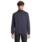 Branded Quarter-Zip Sweatshirt in Blue