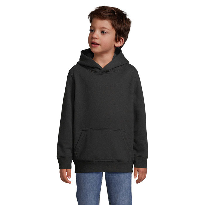 Branded Kids Pullover Hoodie in Black