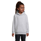 Branded Kids Pullover Hoodie in Grey