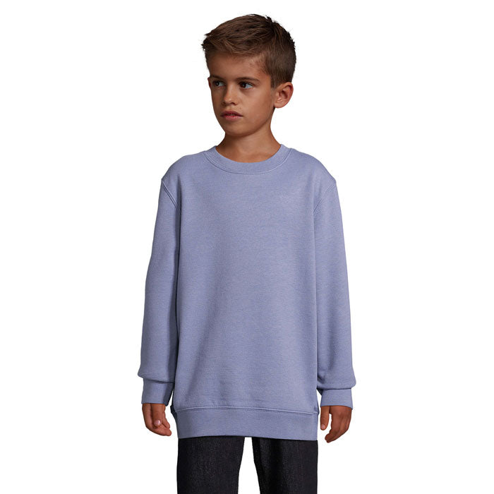 Branded Kids Round-Neck Sweatshirt colour option BL