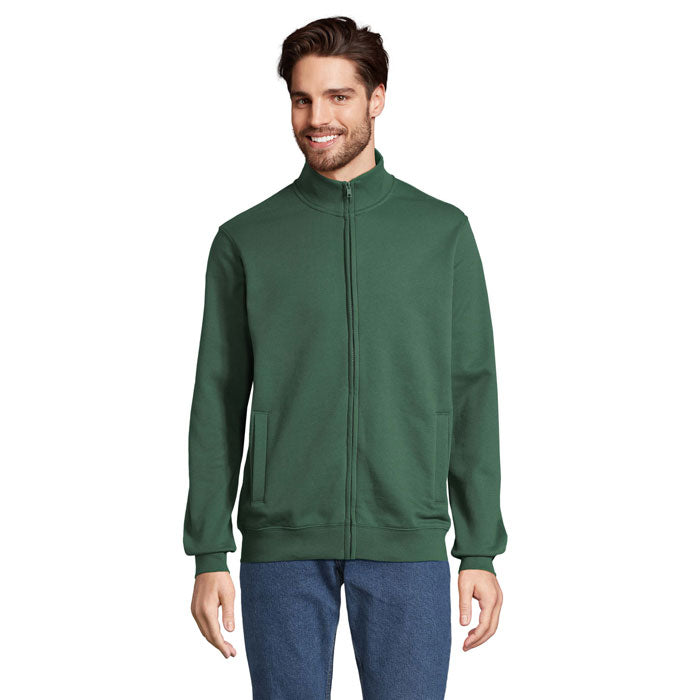 Branded Full-Zip Sweatshirt in Green