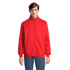 Branded Full-Zip Sweatshirt in Red