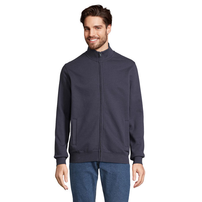 Branded Full-Zip Sweatshirt in Blue