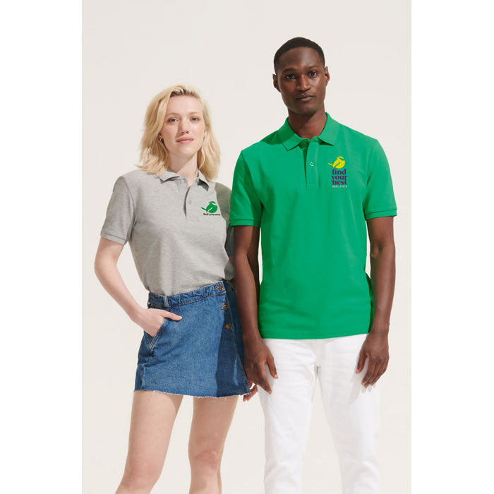 Branded Organic Cotton Polo Shirt colour option EO