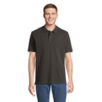Branded Organic Cotton Polo Shirt in Grey