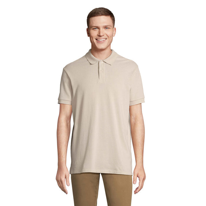 Branded Stretch Fit Men's Polo Shirt colour option LN