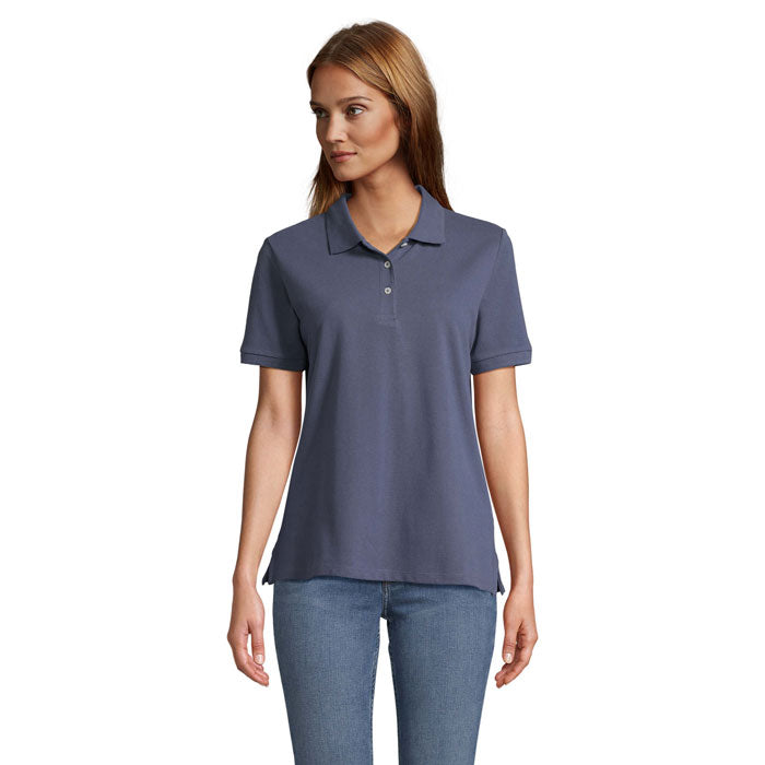 Branded Stretch Fit Women's Polo Shirt colour option DM