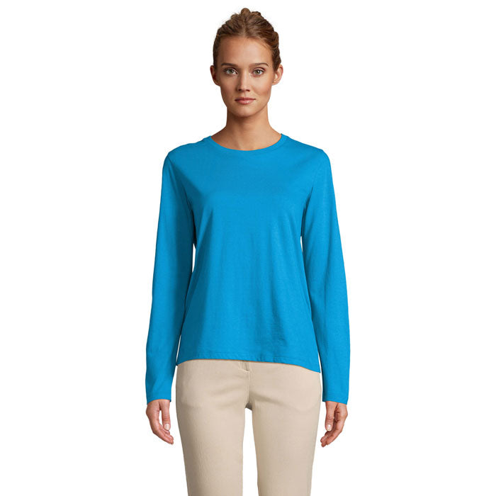 Branded Long Sleeve Women's T-Shirt in Blue