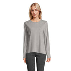 Branded Long Sleeve Women's T-Shirt in Grey