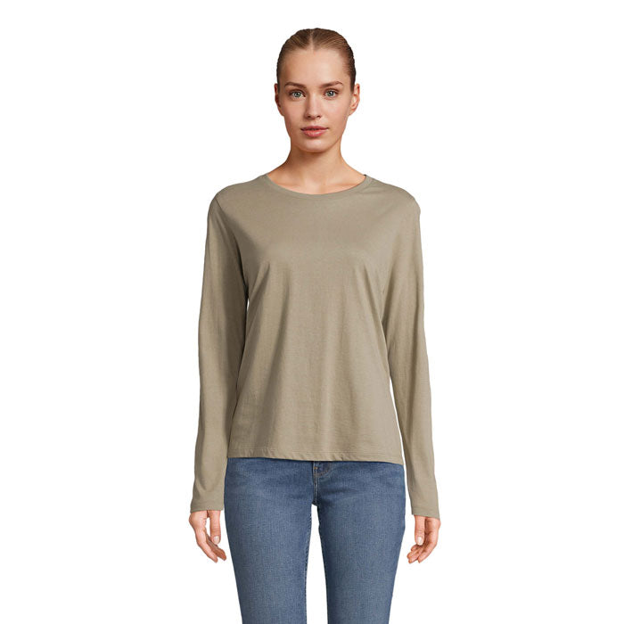 Branded Long Sleeve Women's T-Shirt in Green