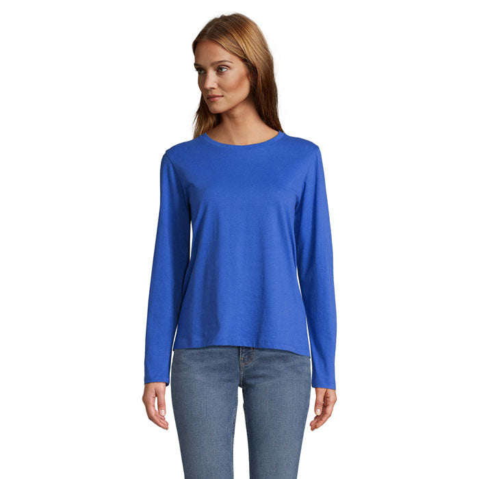 Branded Long Sleeve Women's T-Shirt in Blue