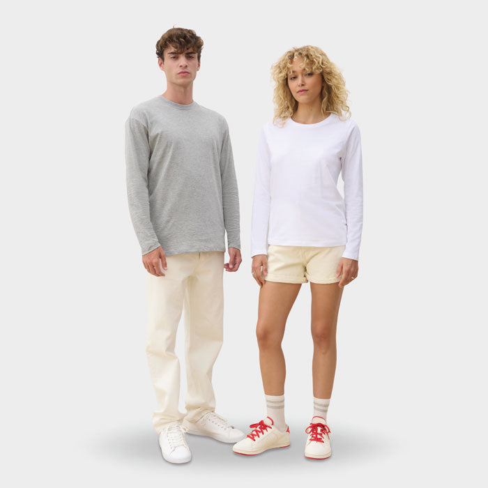 Branded Long Sleeve Women's T-Shirt in use