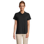 Branded Women's Polo Shirt in Black