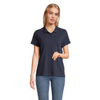Branded Women's Polo Shirt in Blue