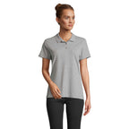 Branded Women's Polo Shirt in Grey