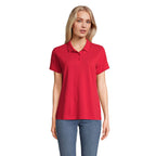 Branded Women's Polo Shirt in Red