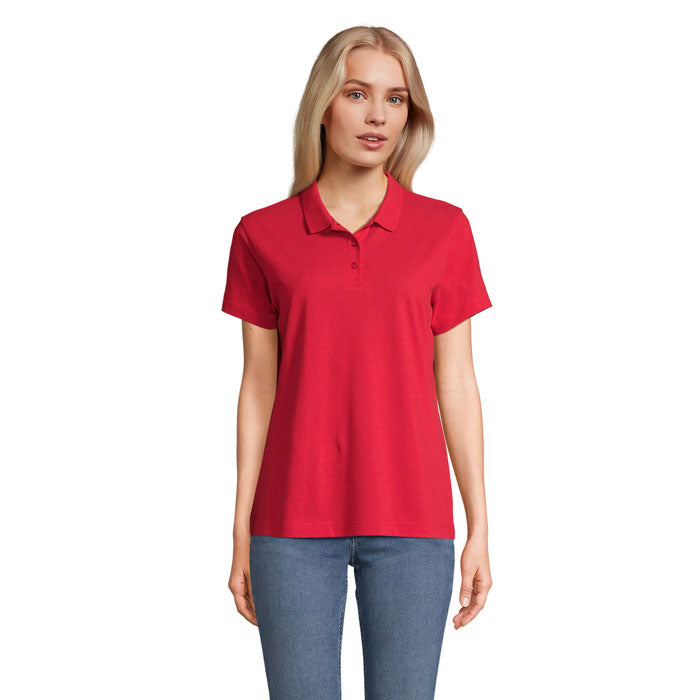 Branded Women's Polo Shirt in Red