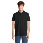Branded Unisex Polo Shirt in Black