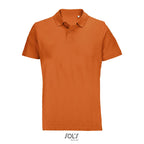 Branded Unisex Polo Shirt in Orange