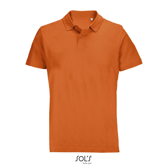 Branded Unisex Polo Shirt in Orange