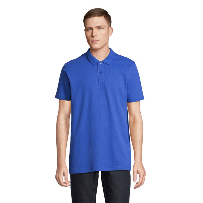 Branded Unisex Polo Shirt in Blue
