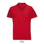 Branded Unisex Polo Shirt in Red