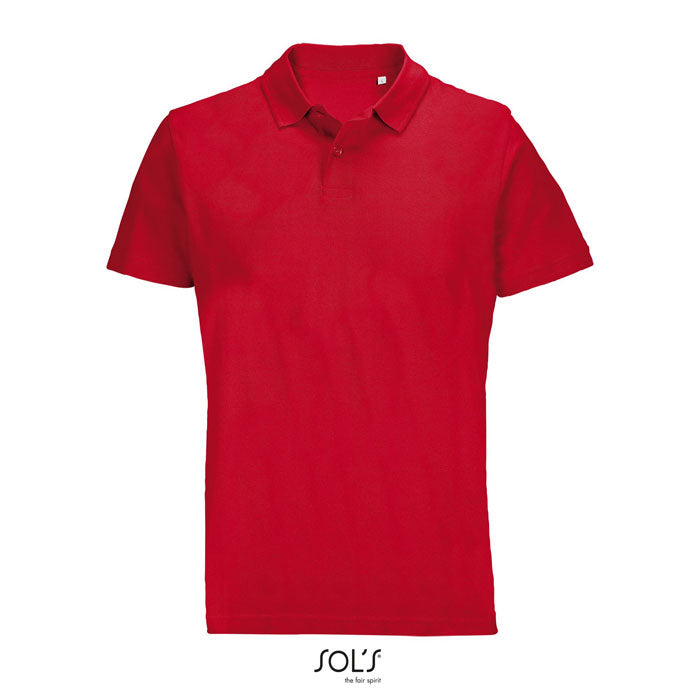 Branded Unisex Polo Shirt in Red