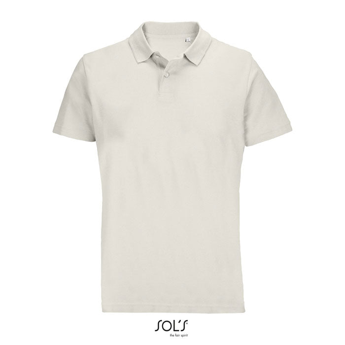 Branded Unisex Polo Shirt in White