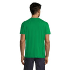 Green branded value t-shirt, back view