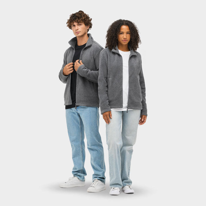Custom Branded Microfleece Jacket in use