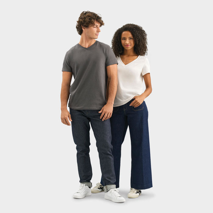 Branded V-Neck T-Shirt in use