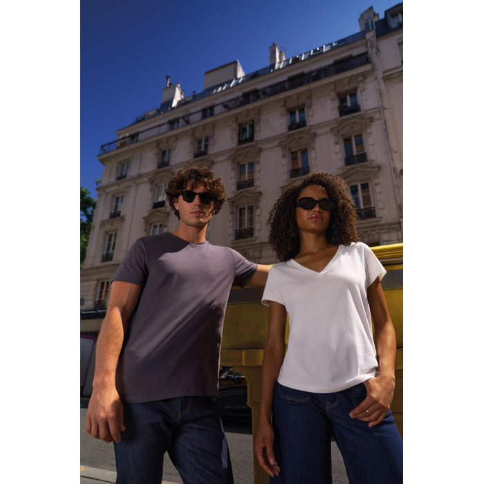 Branded V-Neck T-Shirt in use